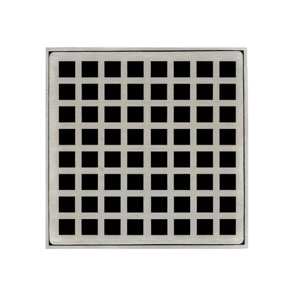 Infinity Drain QS 5 Squares 5" Drain Grate Only for Select Infinity Drain Center Drains Satin Stainless