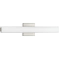 Beam LED Collection 22’’ Brushed Nickel Etched Opal Glass Modern Bath Vanity Light - *Lighting & Electrical