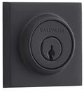 Baldwin DC.CSD Contemporary Square Standard C Keyway Double Cylinder Keyed Entry Deadbolt Satin Black - *Tools Hardware