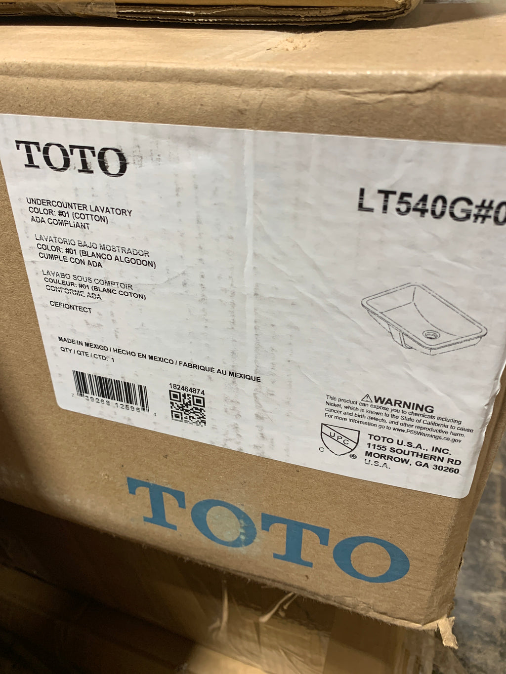 TOTO LT540G#01 21-1/4 X 14-3/8 Large Rectangular Undermount Bathroom Sink with CeFiONtect