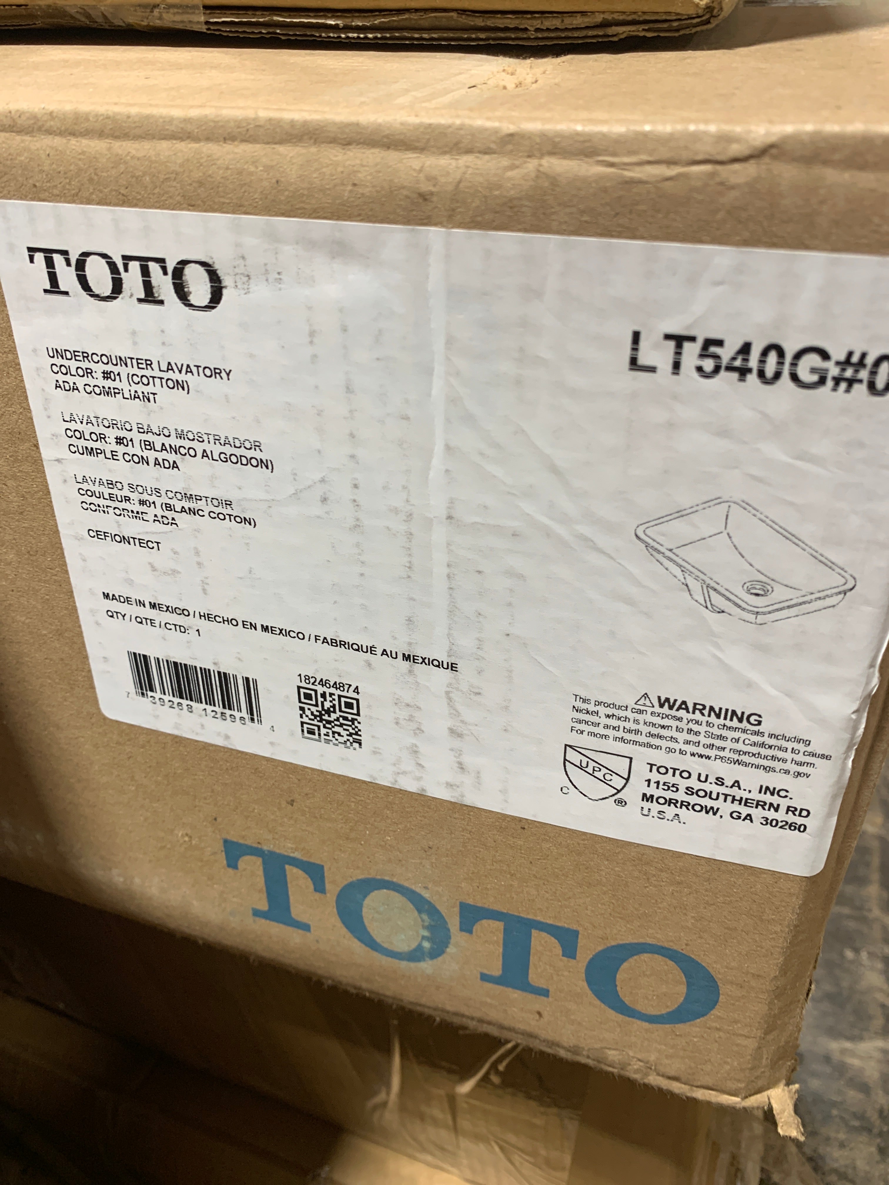 TOTO LT540G#01 21-1/4 X 14-3/8 Large Rectangular Undermount Bathroom Sink with CeFiONtect