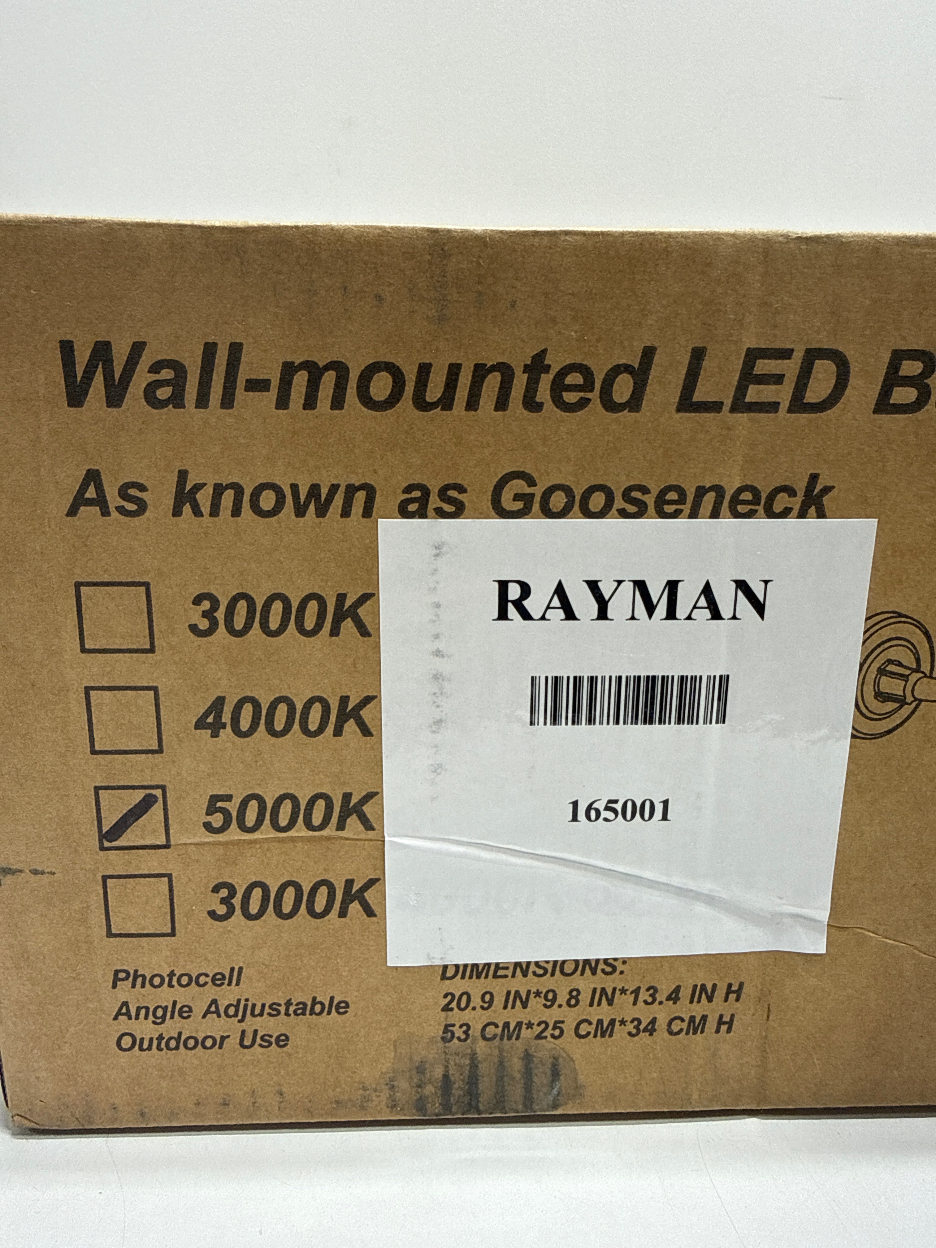 10 in. 42-Watt, 4000 Lumens LED Black Angle Shade Gooseneck Barn Light with Photocell, Outdoor Sign Light