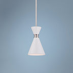 Kovacs P1821-44F Conic 1 Light 5-1/2’’ Wide Mini Pendant with Glitter Gloss White Steel - *Lighting & Electrical