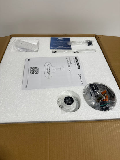 OVAL AIR AIR8002D Loren 20" Modern Contemporary 6-Speed Metal Mobile-App/Remote-Controlled Dimmable Smart