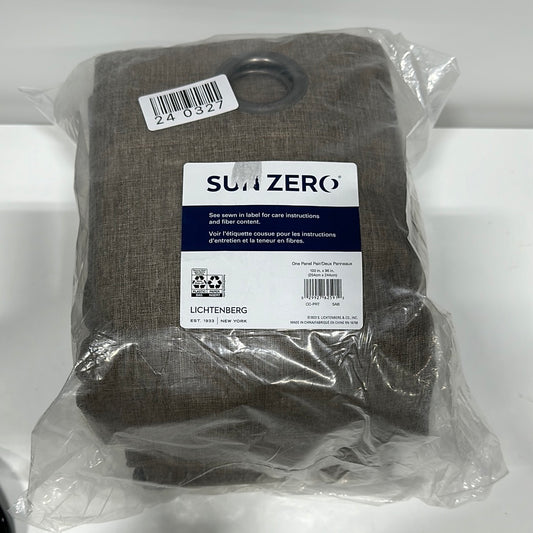 Sun Zero Pratt Tonal Texture Fleece Insulated 100% Blackout Window Curtains, 2-pack