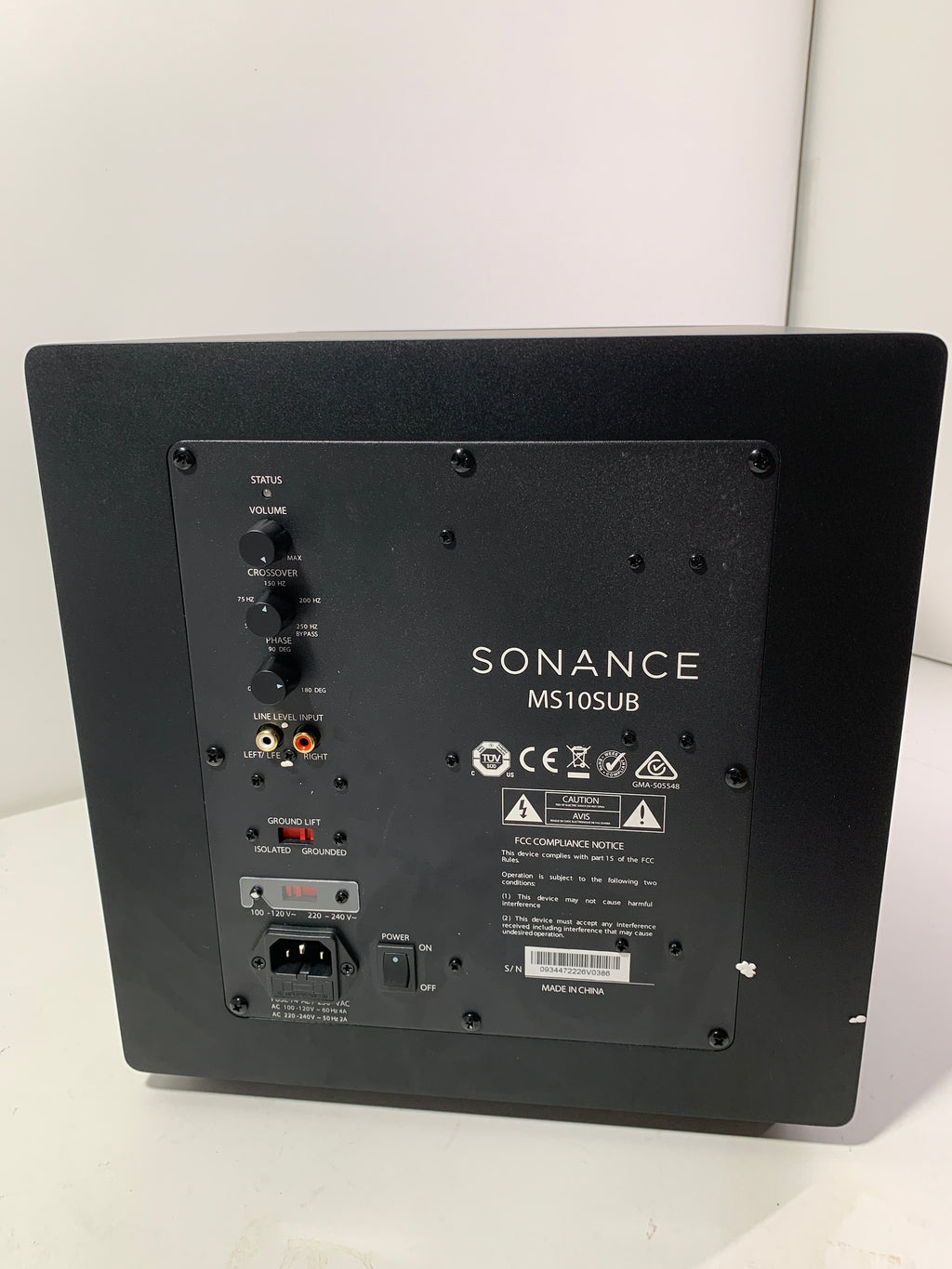 For Parts Sonance - MS10SUB - Mag Series 10’’ 275W Powered Cabinet Subwoofer (Each) - Black - *TV & Home Theater