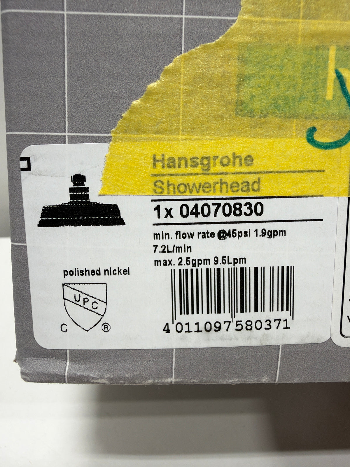 Hansgrohe 04070 Croma 100 Classic Multi Function 2.5 GPM Shower Head Polished Nickel