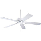 AirPro 52 in. Indoor White Transitional Ceiling Fan Included Great Room and Living Room Downrod Mount Included