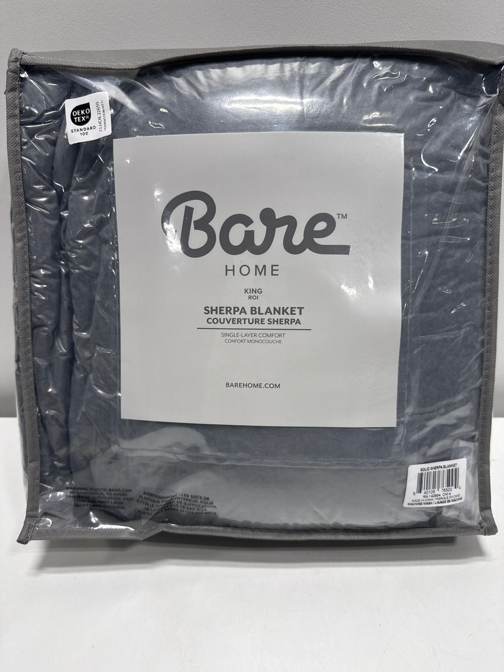 Bare Home Faux Shearling Blanket - King Size - Blanket for Bed, Sofa, Couch, Camping, Travel, and Gifts - Warm & Lightweight