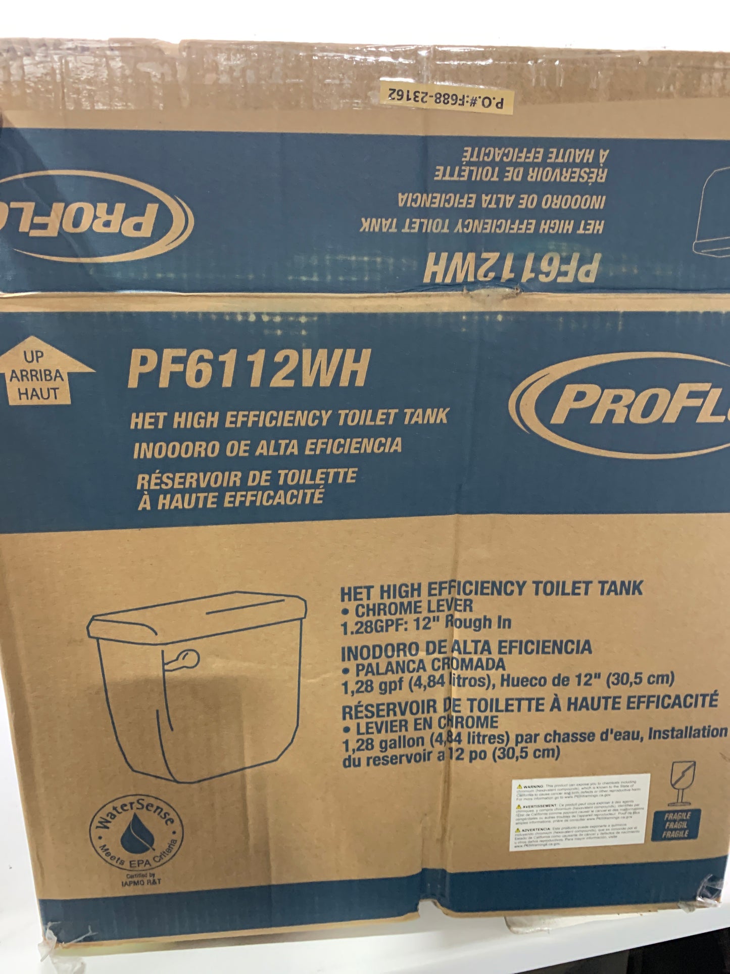 Proflo Pf6112 Calhoun Toilet Tank Only - White