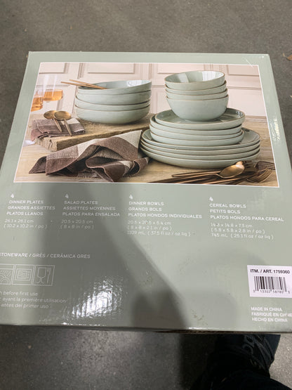 over&back Options 16-piece Dinnerware Set Light Green