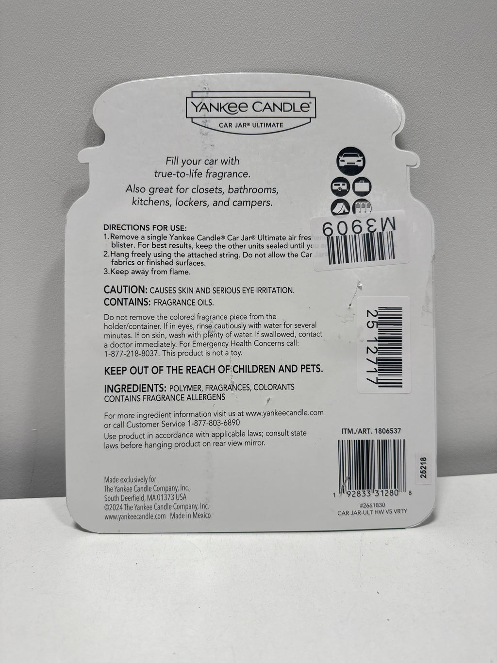 Yankee Candle Holiday Car Jar Ultimate Air Freshener 5 Pack Assorted Scents- Limited Holiday Edition - *Automotive
