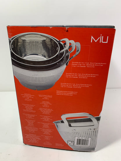 MIU Stainless Steel Colanders, Set of 3