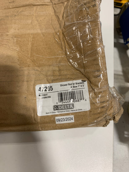 Delta: 1" X 5' Shower Curtain Rod with Brackets (6" Bow)