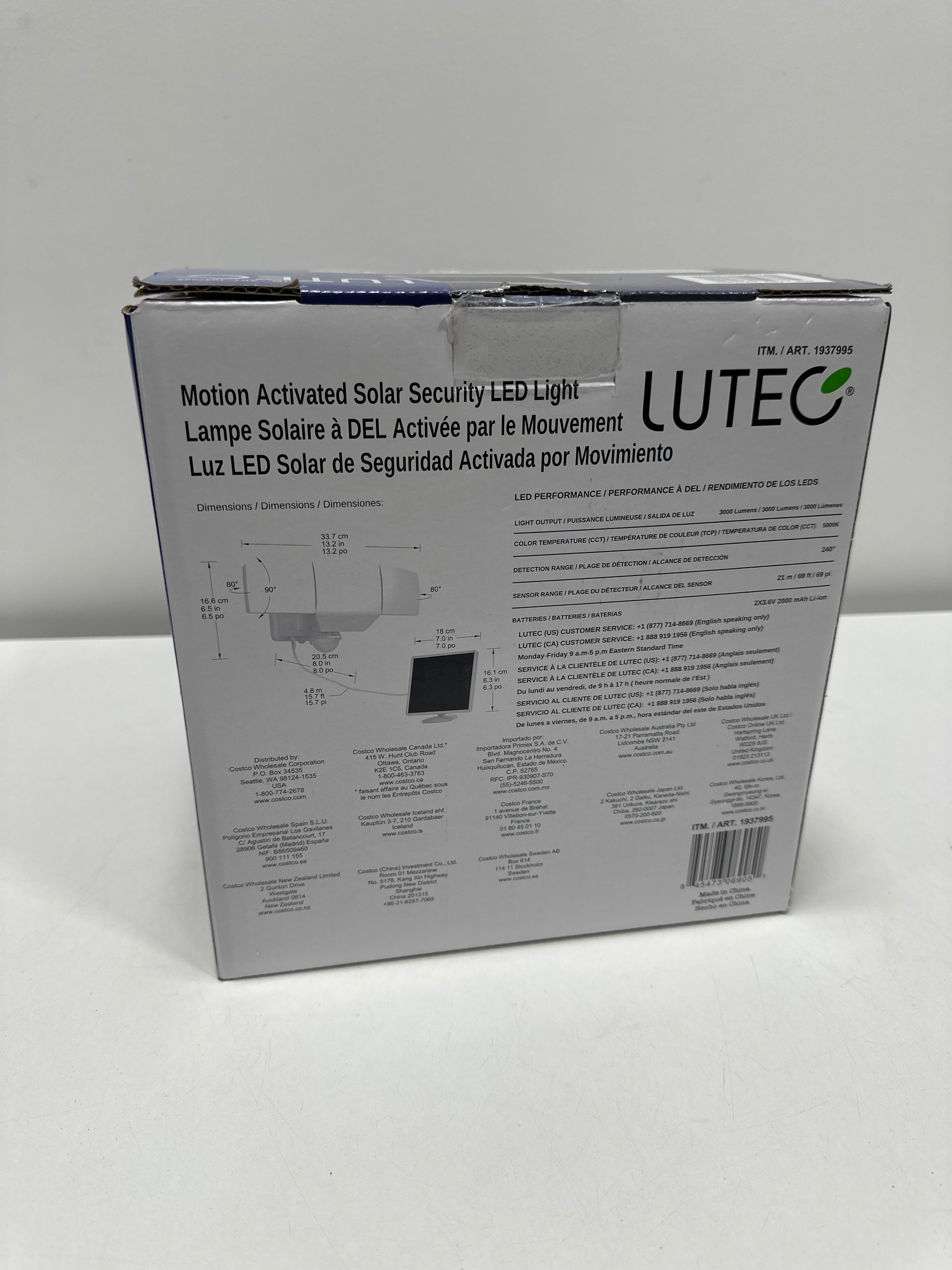 Lutec Motion Activated Solar Security LED Light - *Lighting & Electrical