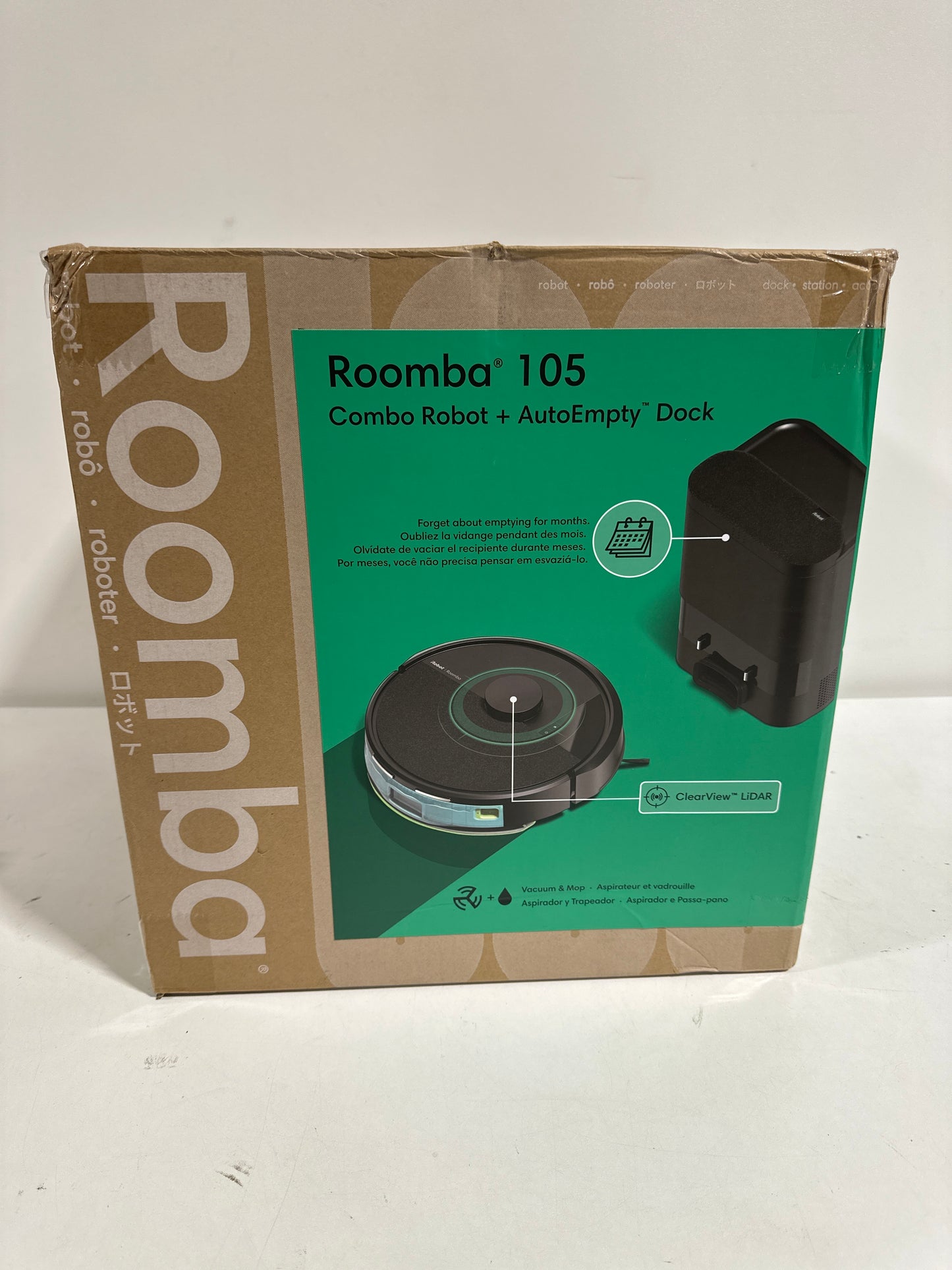 Used IRobot - Roomba 105 Combo Vacuum & Mop + AutoEmpty Dock
