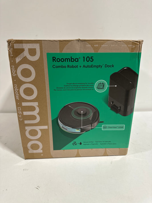 Used IRobot - Roomba 105 Combo Vacuum & Mop + AutoEmpty Dock