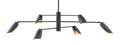 Fredrick Ramond FR35806 Bowery 6 Light 50" Wide LED Chandelier Black Indoor Lighting Chandeliers