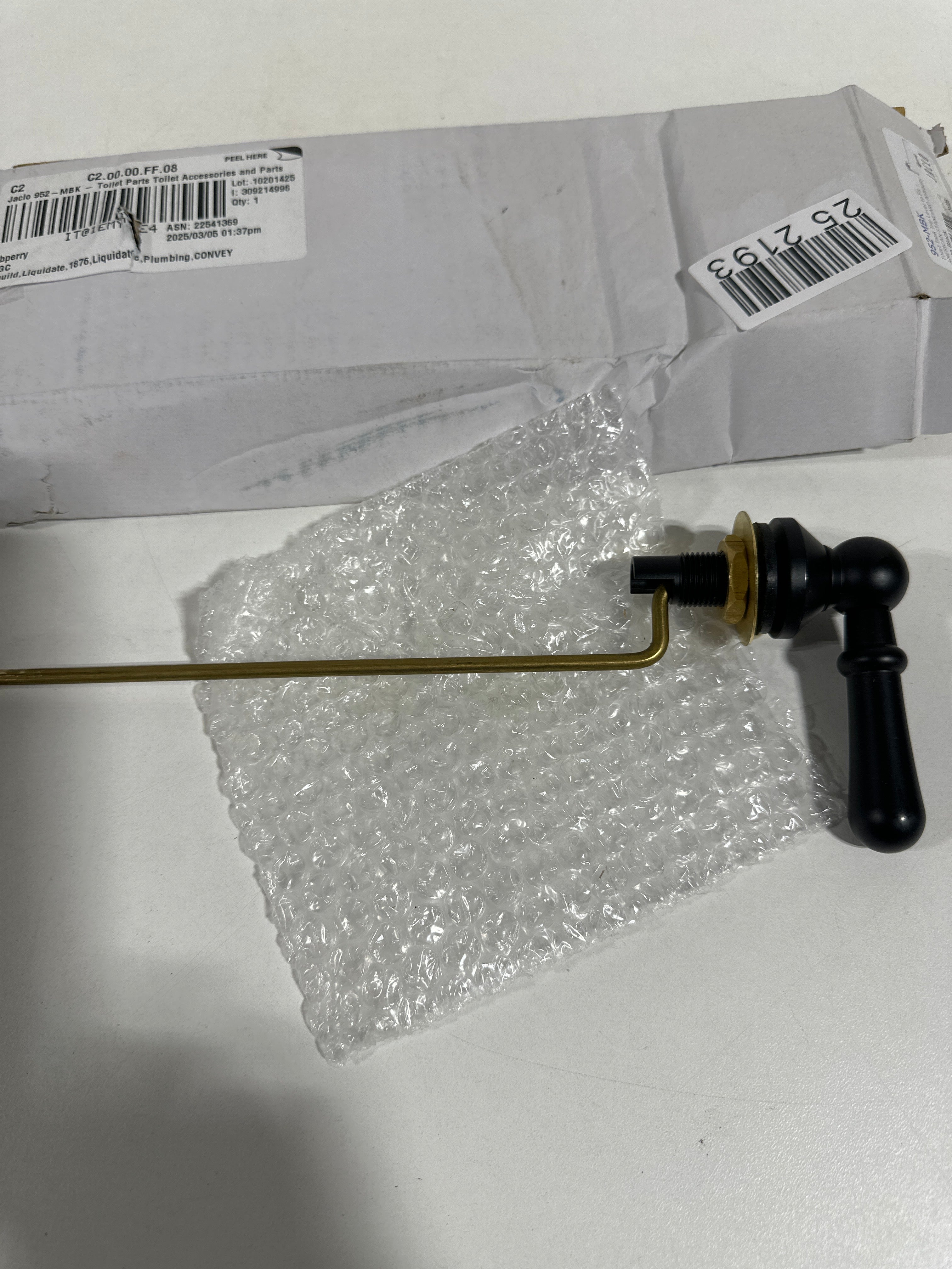 Jaclo 952-MBK Toilet Tank Trip Lever for American Standard Antiquity Toilets Matte Black - *Plumbing