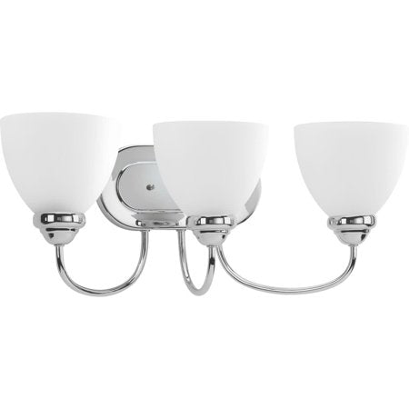 Polished Chrome Three Light Bath Bracket from the Heart Collection