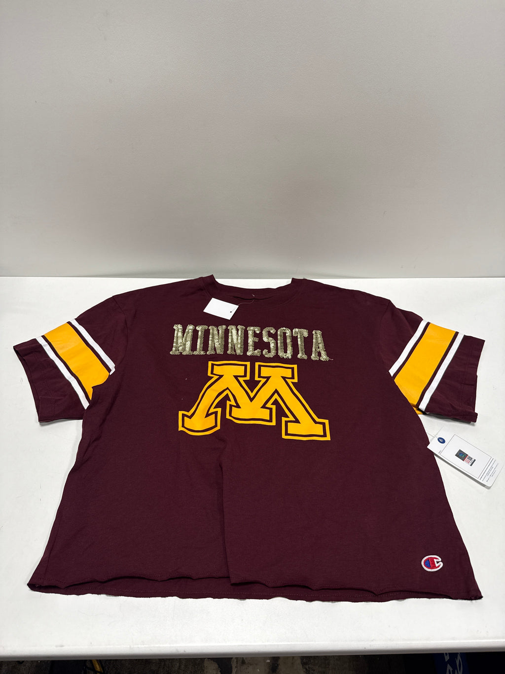 NCAA Minnesota Golden Gophers Women's Champion Sequin Print T-Shirt - M