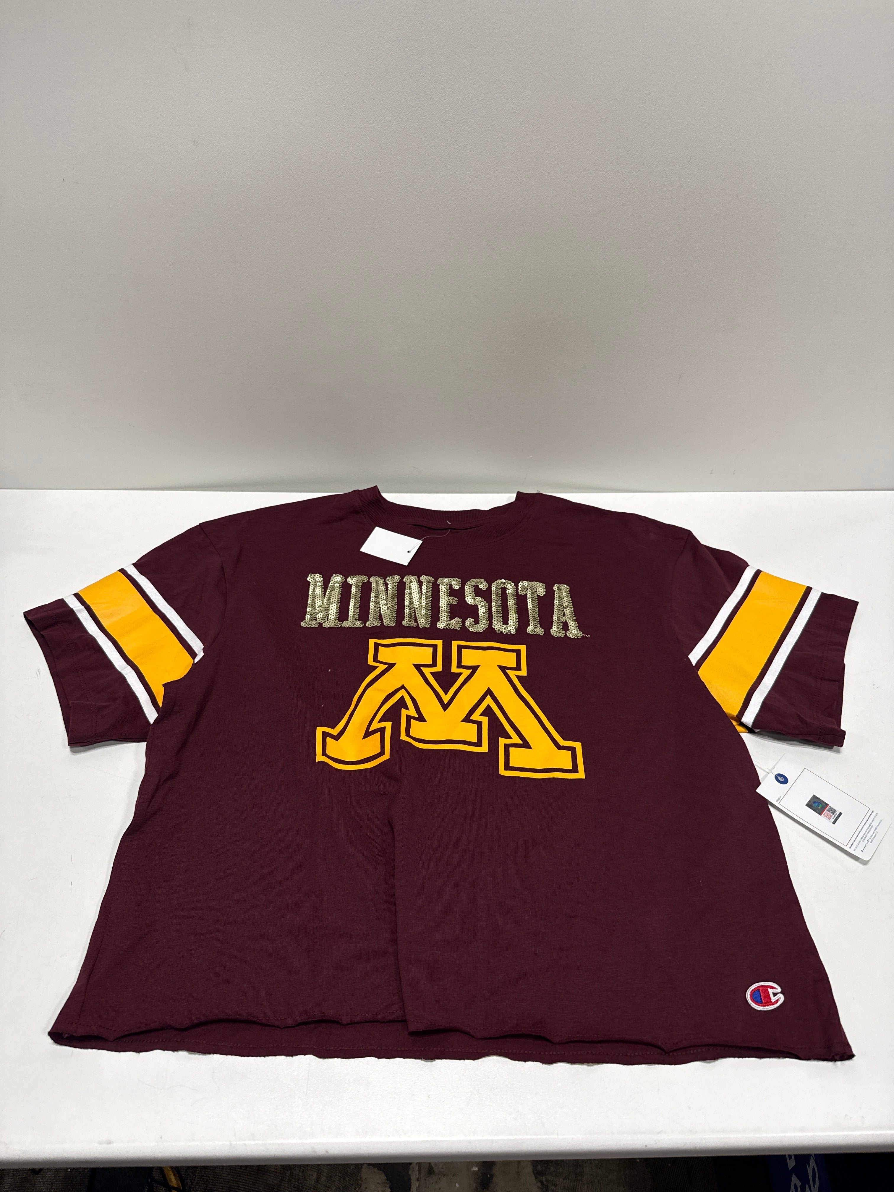 NCAA Minnesota Golden Gophers Women's Champion Sequin Print T-Shirt - M