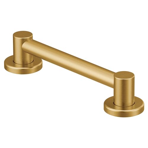 Moen YG0412 Align 12" Grab Bar Brushed Gold Bathroom Hardware and Accessories Bathroom Safety Equipment Grab Bars