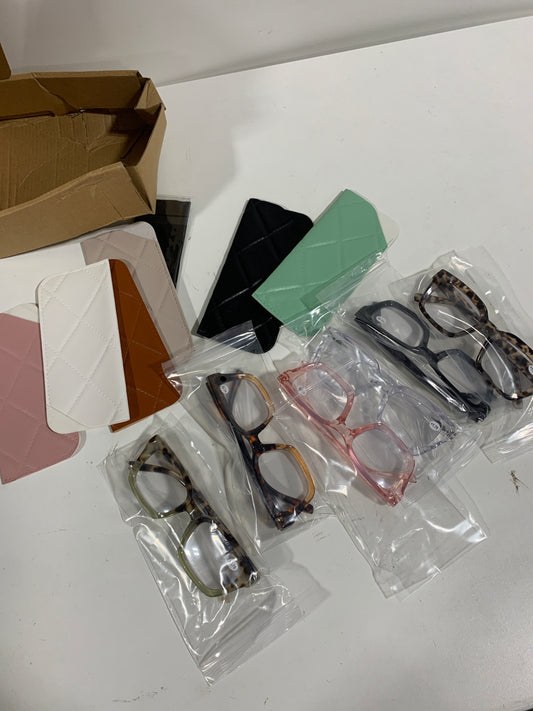 6 Pack Readers for Women Oprah Style Square Reading Glasses with Spring Hinge Blue Light Blocking for Men Ladies 6A +1.75