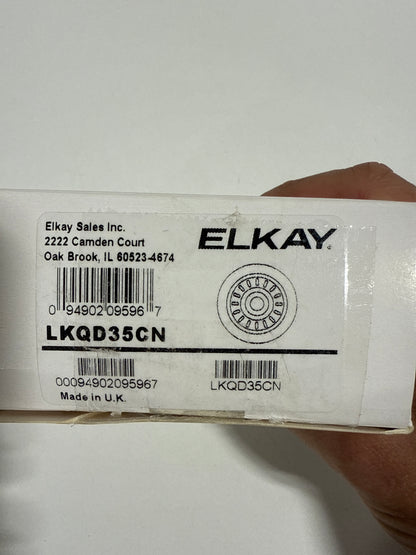 Polymer Disposer Fitting for 3-1/2 in. Sink Drain Opening in Chestnut