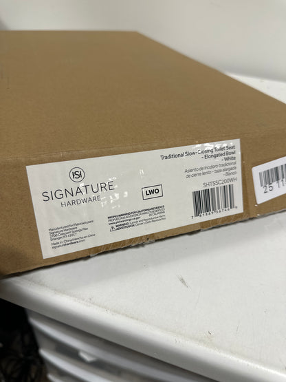 Signature Hardware 447334 Elongated Closed-Front Toilet Seat And Lid with Soft Close and Quick Release - *Plumbing