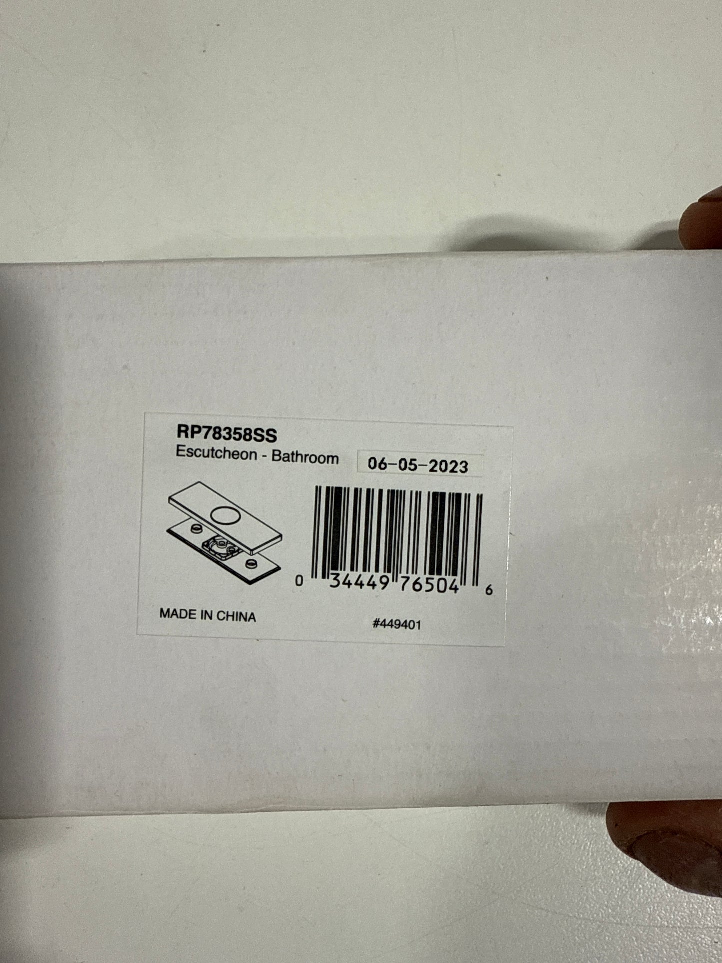 Delta RP78358SS 3 Hole Stainless Universal Escutcheon & Gasket