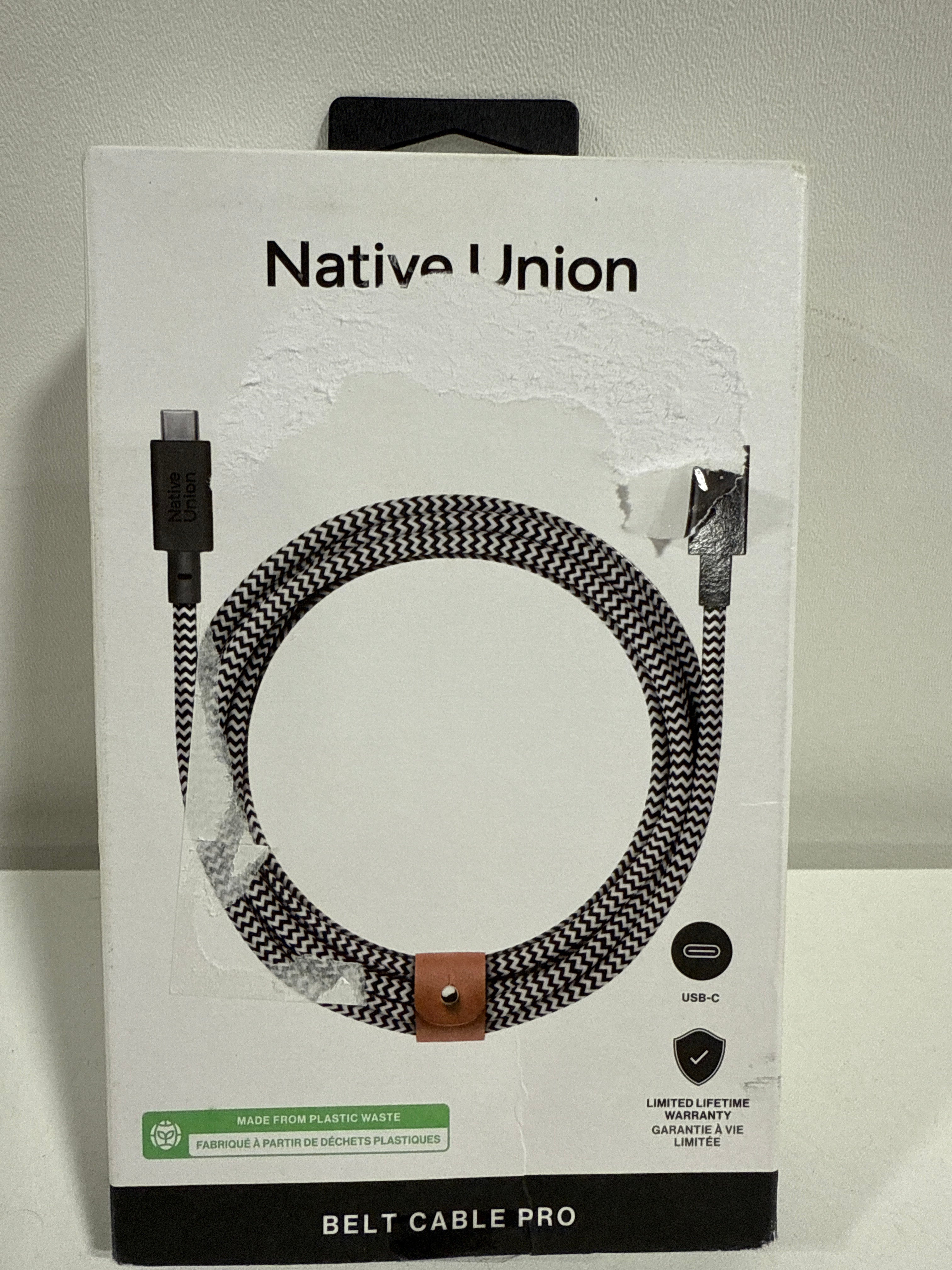 Native Union 8’ USB-C 240W Belt Cable - Zebra - *Computers & Office