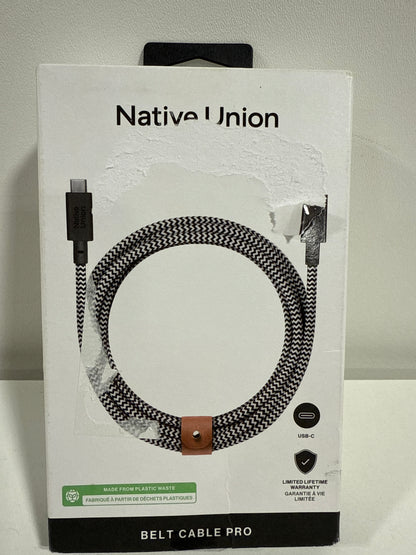 Native Union 8' USB-C 240W Belt Cable - Zebra