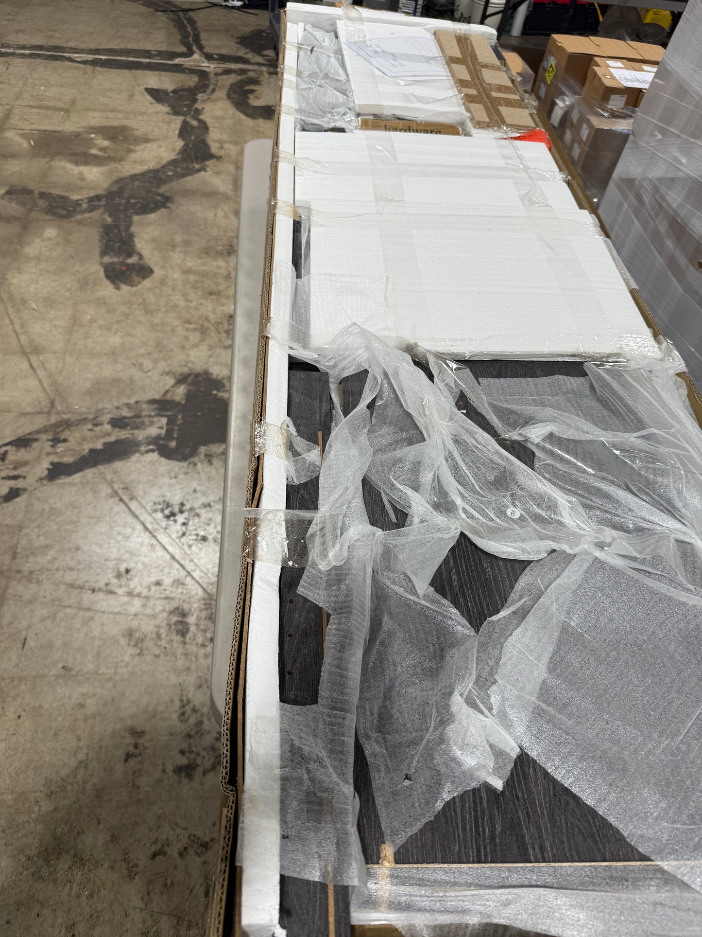 See Desc 70 in. Charcoal MDF TV Stand with Adjustable Shelves (Max TV Size 80 in.)