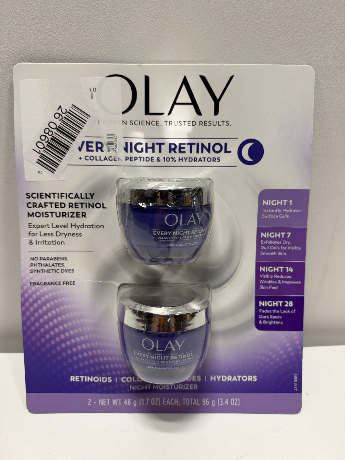 Olay Every Night Retinol, 1.7 oz, 2-pack