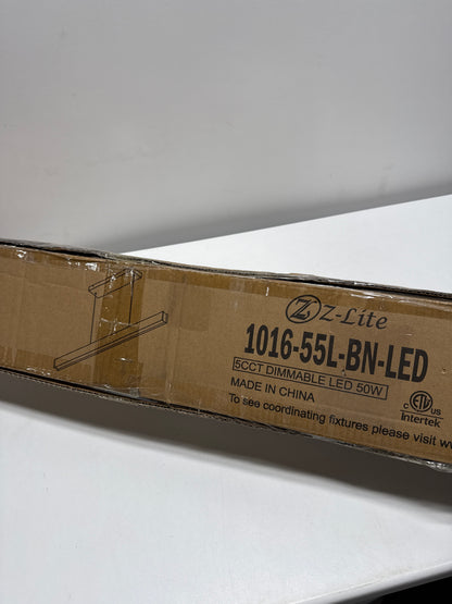 Z-Lite 1016-55L-LED Hudson 55" Wide Linear Chandelier Brushed Nickel Indoor Lighting Chandeliers