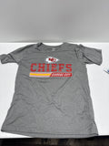 NFL Kansas City Chiefs Boys' Gray Heather Short Sleeve Poly T-Shirt - XL