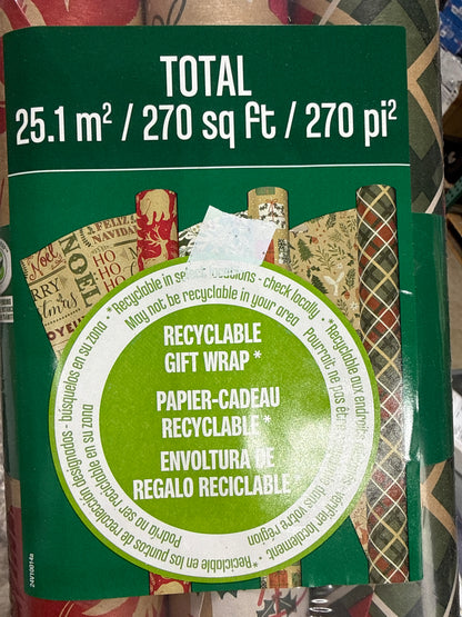 Kirkland Signature Double Sided Wrapping Paper 3-pack - *Christmas & Seasonal