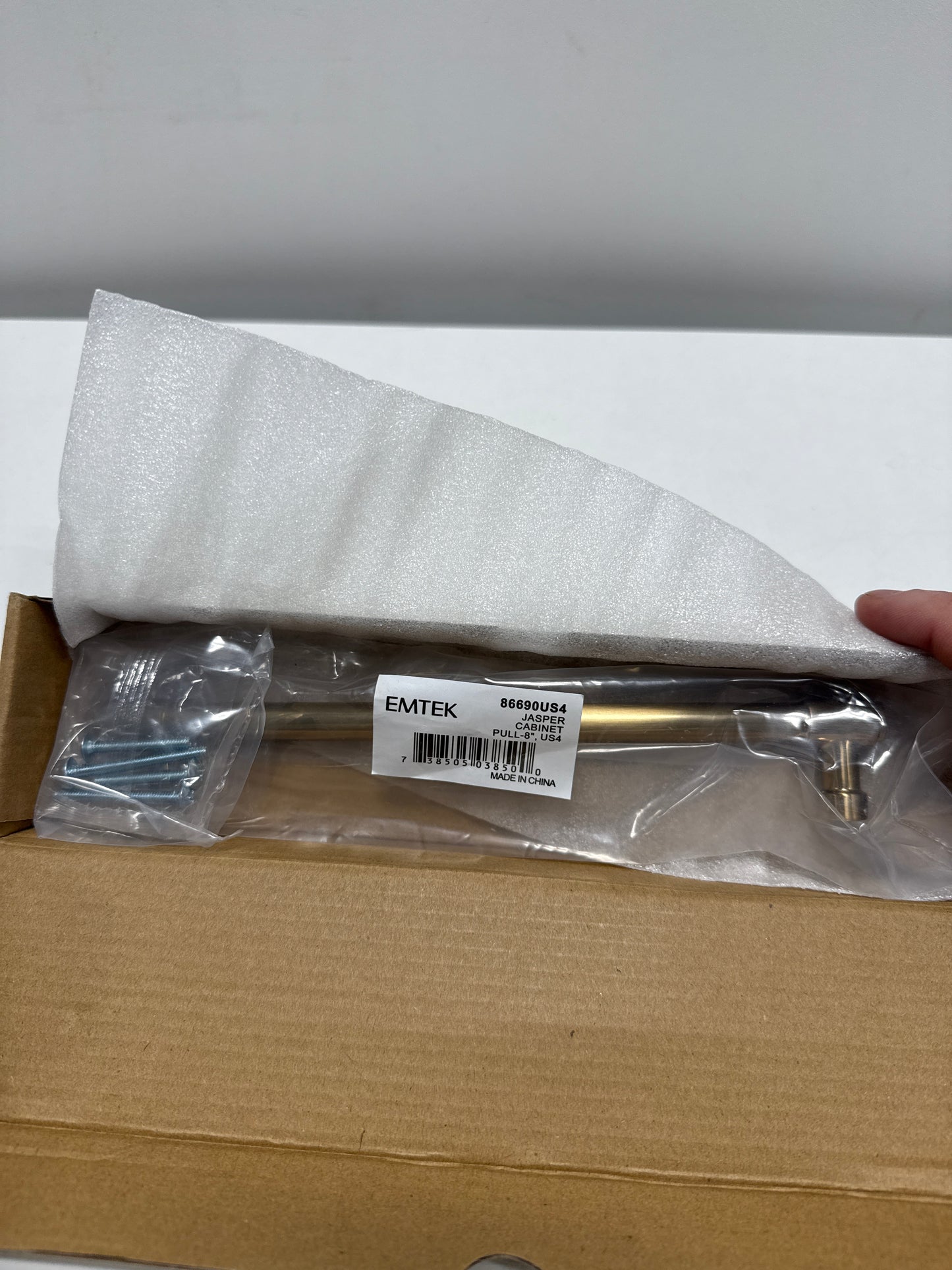 Emtek 86690US4 Emtek 86690 Jasper 8 Inch Center to Center Bar Cabinet