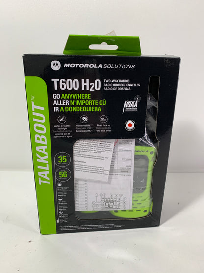 Motorola Two-way Radio, T600 35 Miles Waterproof Green, 2-pack