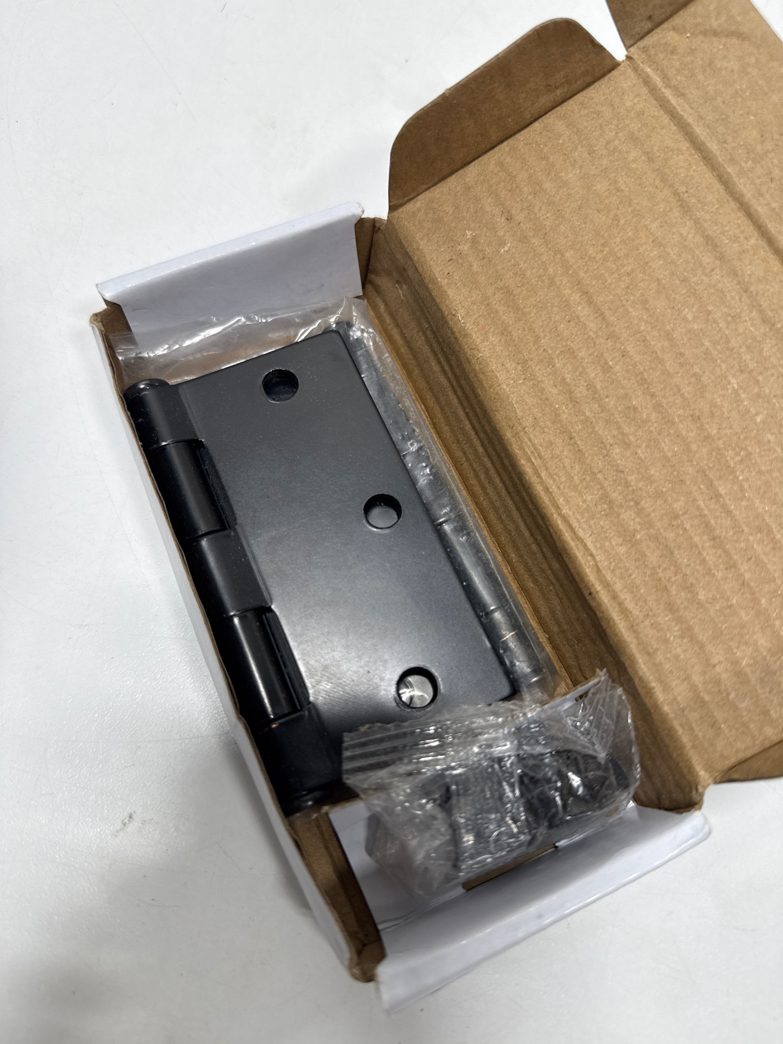 Emtek 91013US10B 3.5" x 3.5" Square Corner Plain Bearing Mortise Hinge - Pair, Oil Rubbed Bronze
