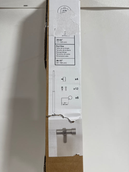 Umbra Cappa Set of 2 Curtain Rods 36-72"