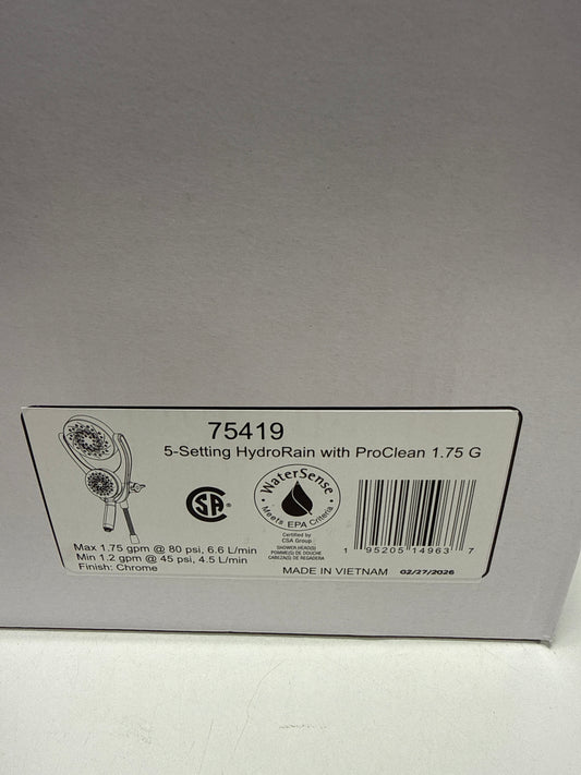Delta 75419 Hydrorain 1.75 GPM 2-In1 Shower Head and Hand Shower - Chrome