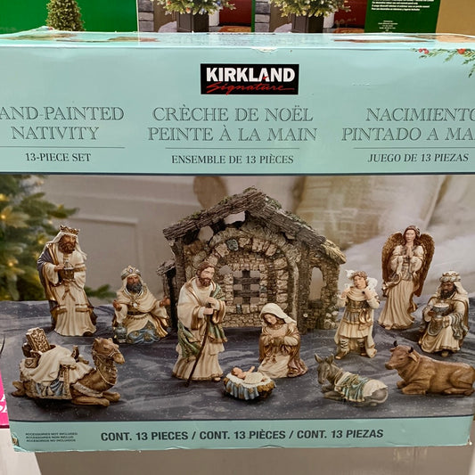 Kirkland 13pc Hand Painted Nativity Set