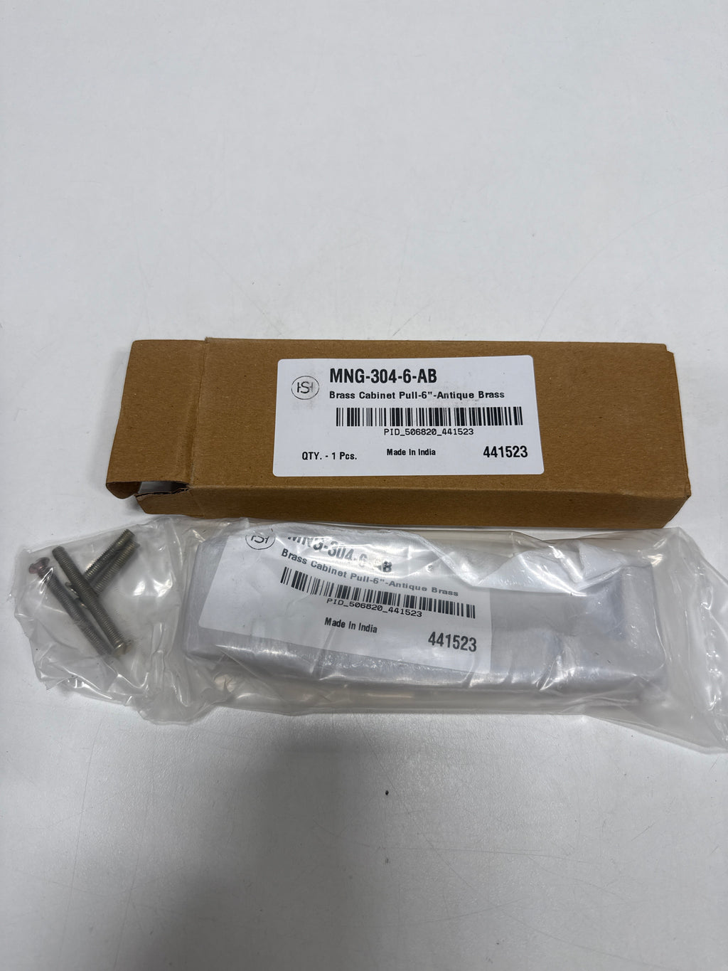 Signature Hardware 946087-6 Marta 6 Inch Center to Center Handle Cabinet Pull Antique Brass - *Tools Hardware & Misc