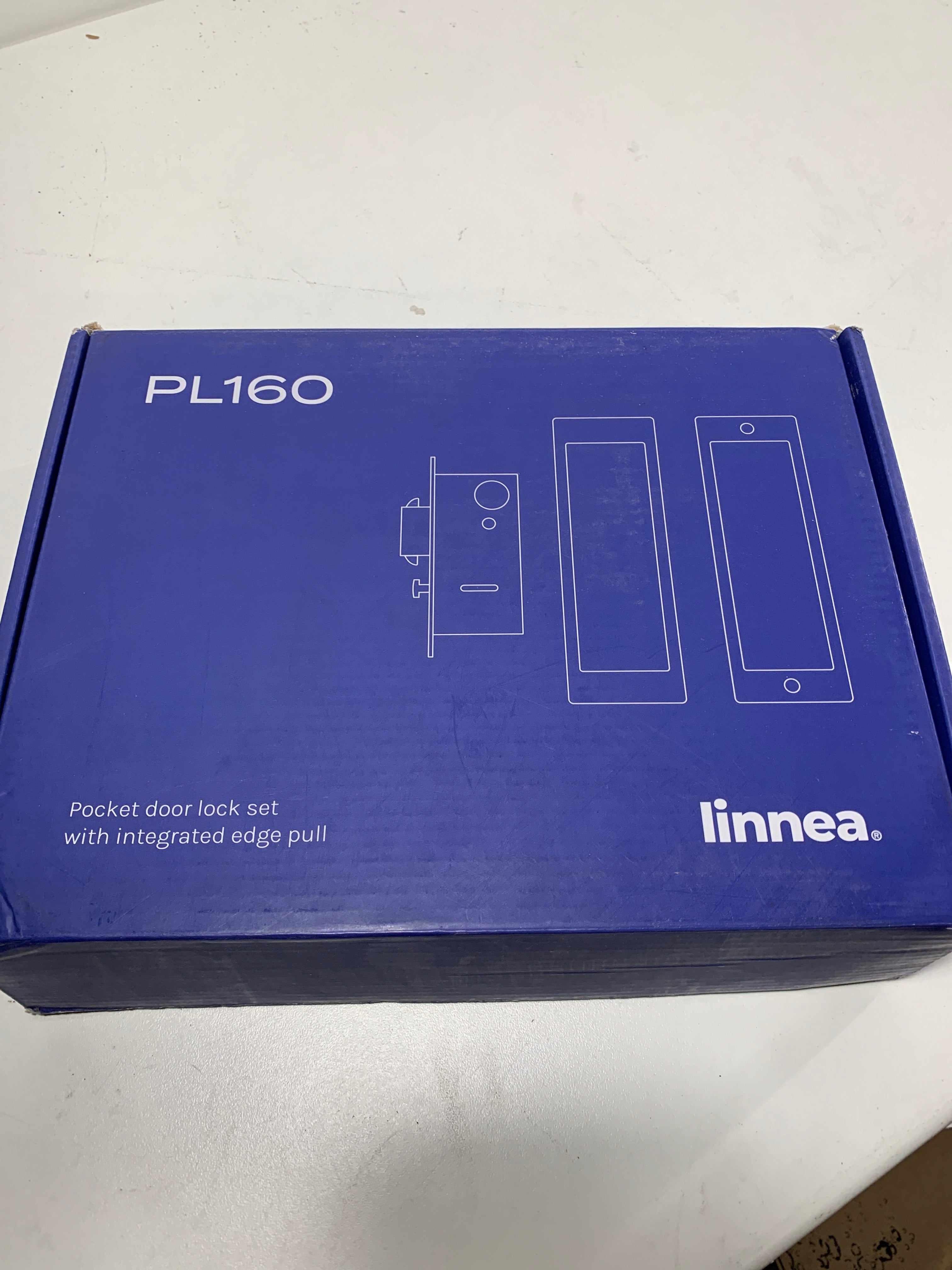 Linnea 304 Grade Stainless Steel Square Privacy Pocket Door Lock with Straight Pul - *Tools Hardware & Misc