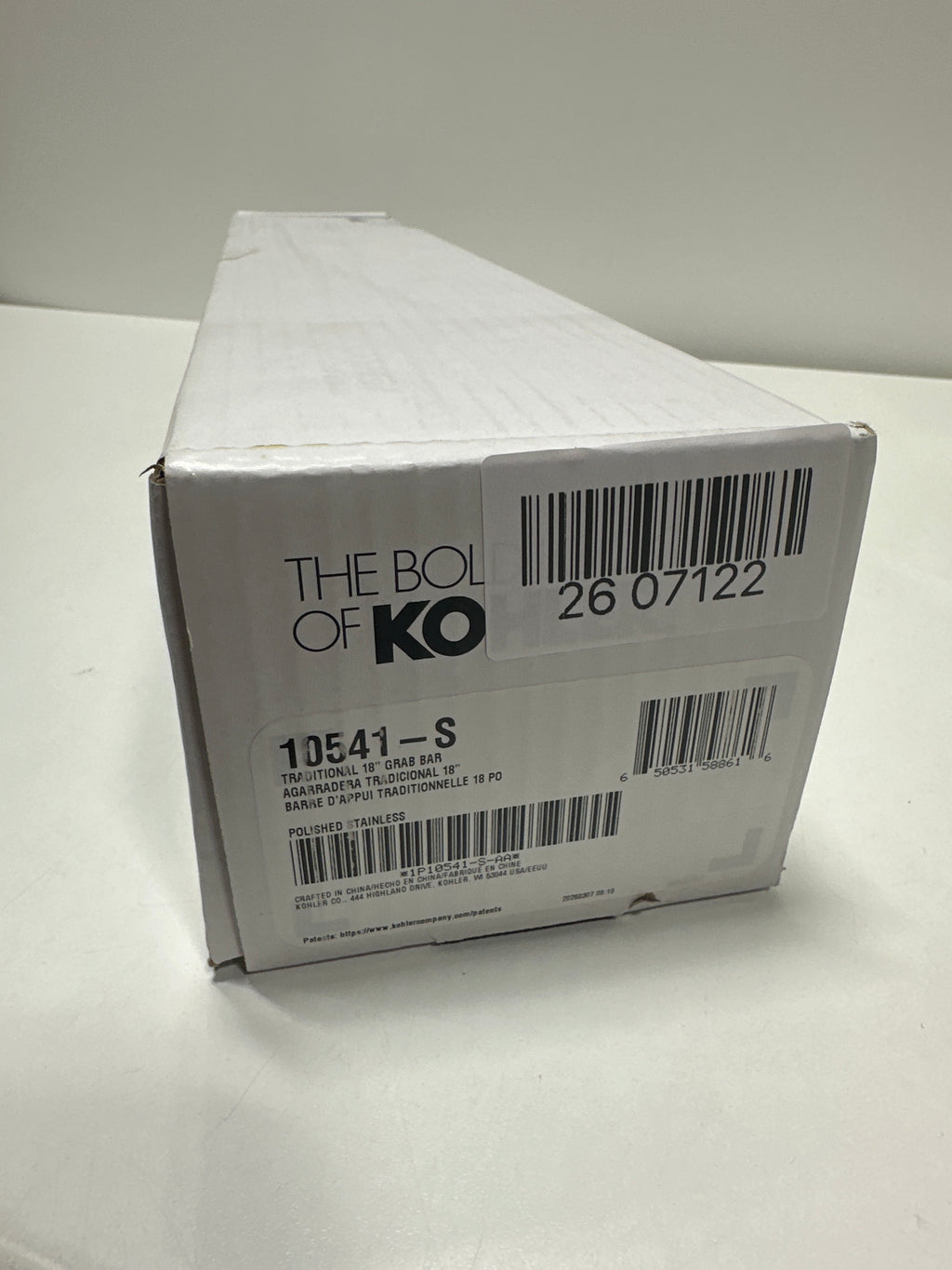 KOHLER K-10541 Traditional 18" Grab Bar
