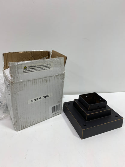 Z-Lite SQPM-ORB Pier Mounts Oil Rubbed Bronze Outdoor Posts + Hardware