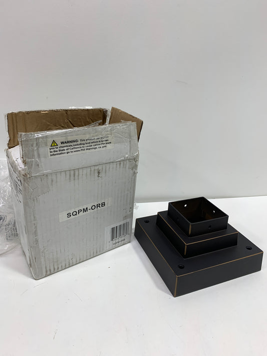 Z-Lite SQPM-ORB Pier Mounts Oil Rubbed Bronze Outdoor Posts + Hardware