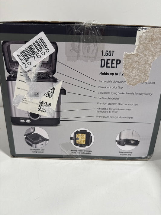 Bella PRO - 1.6-qt. Deep Fryer - Stainless Steel